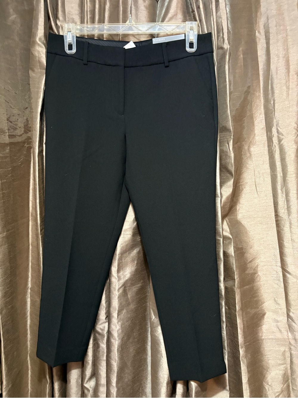 Talbots Black Cropped Slim Ankle Pants